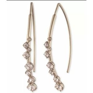 Givenchy women's crystal stone threader earrings